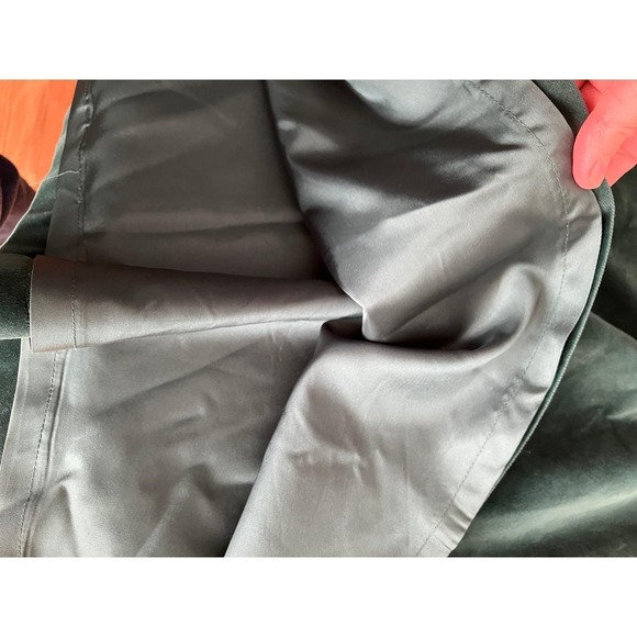 True Vintage 70s Emerald Green Velvet Skirt Size Small A Line Lined Elegant - Picture 5 of 8